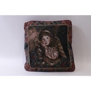 Little Angel, Throw Pillow, Donna Richardson, Tapestry, Home Decor,